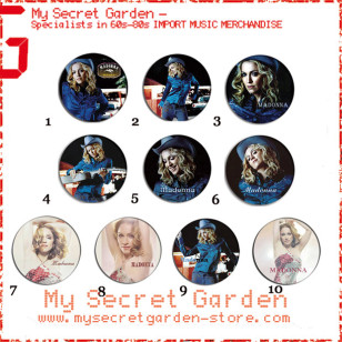 Madonna - Music , Don't Tell Me Pinback Button Badge Set 1a or 1b ( or Hair Ties / 4.4 cm Badge / Magnet / Keychain Set )